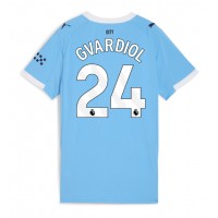 Manchester City Josko Gvardiol #24 Domáci Ženy futbalový dres 2025-26 Krátky Rukáv